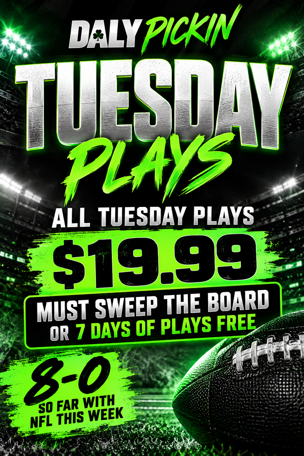 🚨 ALL Tuesday Plays MUST SWEEP