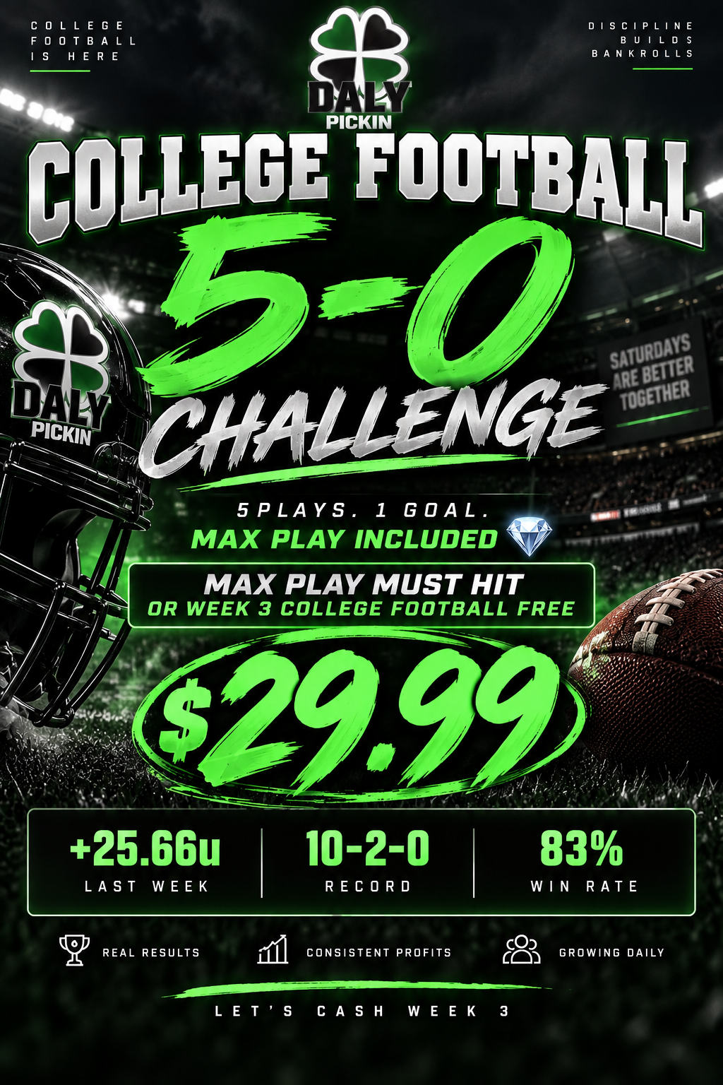 🚨 CFB 5-0 CHALLENGE