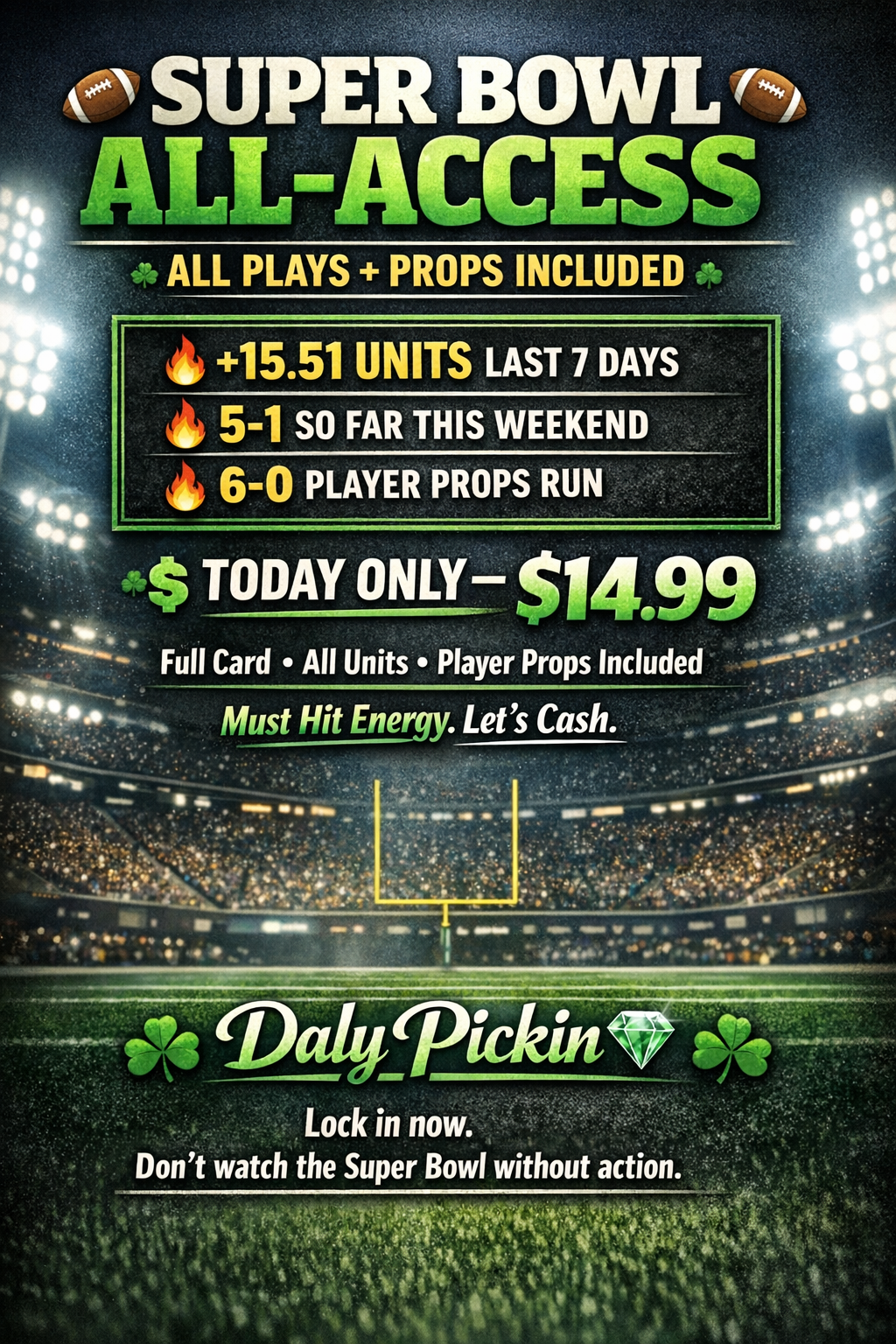 🚨FULL SUPER BOWL CARD🚨